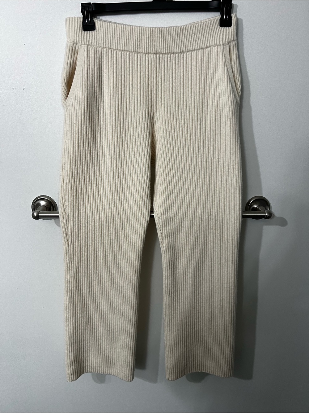 Club Monaco Kids Cream Ribbed Knit Joggers
